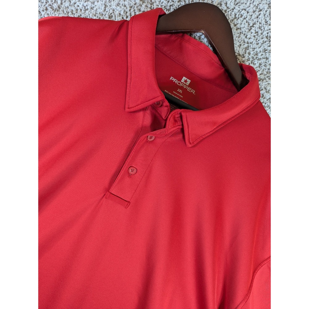 Propper Performance Polo‎ Moisture Wicking Short Sleeve Red 2XL Read Desc.